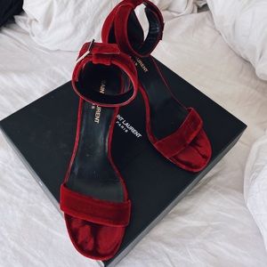 Red Velvet Saint Laurent Heels
